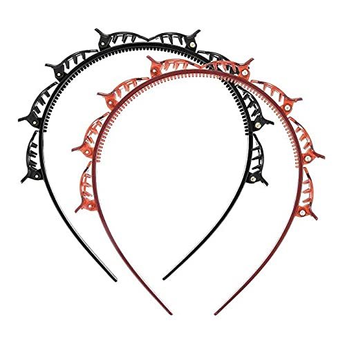 Plastic twisted hair clips pin hair band hairstyle tool for women and girls (2 PCS)