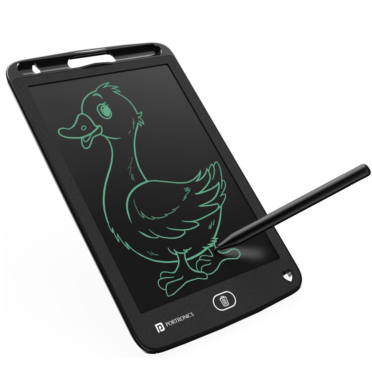 Ruffpad 8.5E Re-Writable LCD Writing Pad with Screen 21.5cm (8.5-inch) for Drawing, Playing, Handwriting Gifts for Kids & Adults, India's first notepad to save and share your child's first creatives via Ruffpad app on your Smartphone(Black)